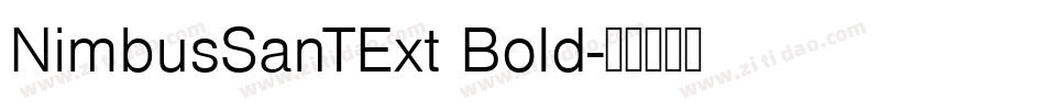 NimbusSanTExt Bold字体转换